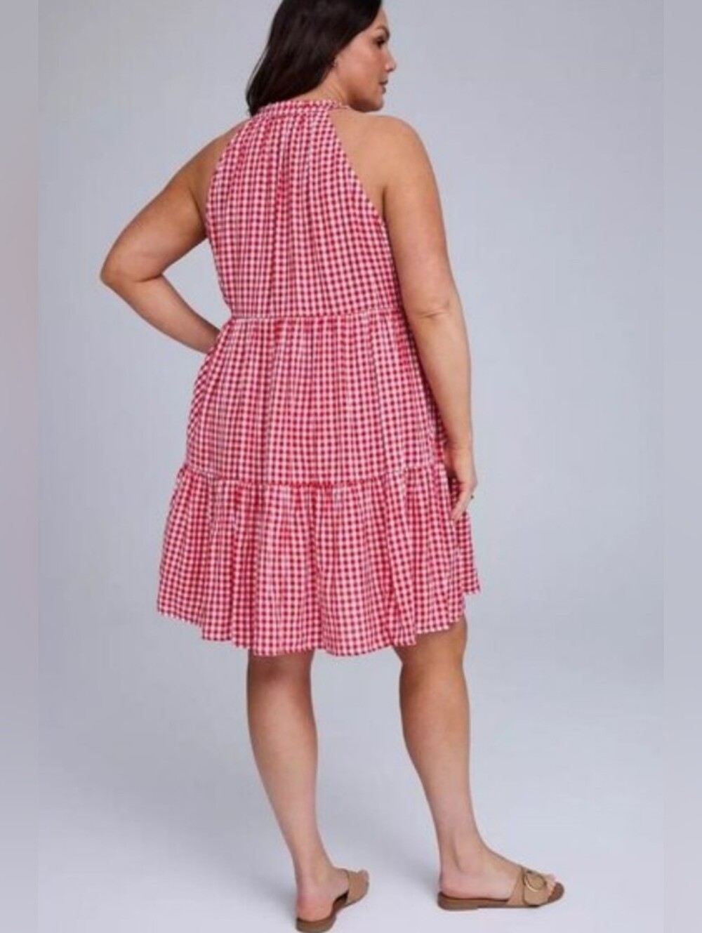 Torrid Belle Isle Red Gingham Dress Size 4 - Picture 2 of 5